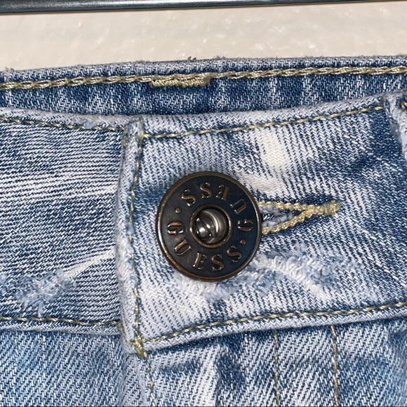 Vintage Guess Daredevil Jeans Distressed Style! Ultra Low Rise Womenβs Jeans! - Picture 9 of 10
